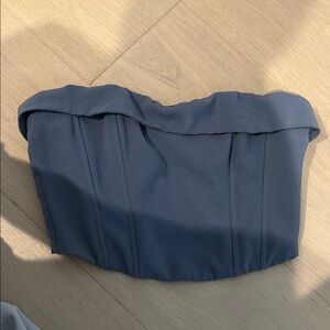 Cotton Candy LA gray blue strapless top size small